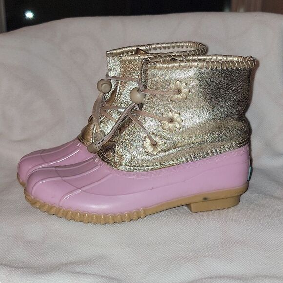 Jack Rogers Jr Miss Chloe Duck Rain Boots Girls Size 4 - Picture 1 of 11
